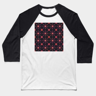 Multicolored Floral Stars Baseball T-Shirt